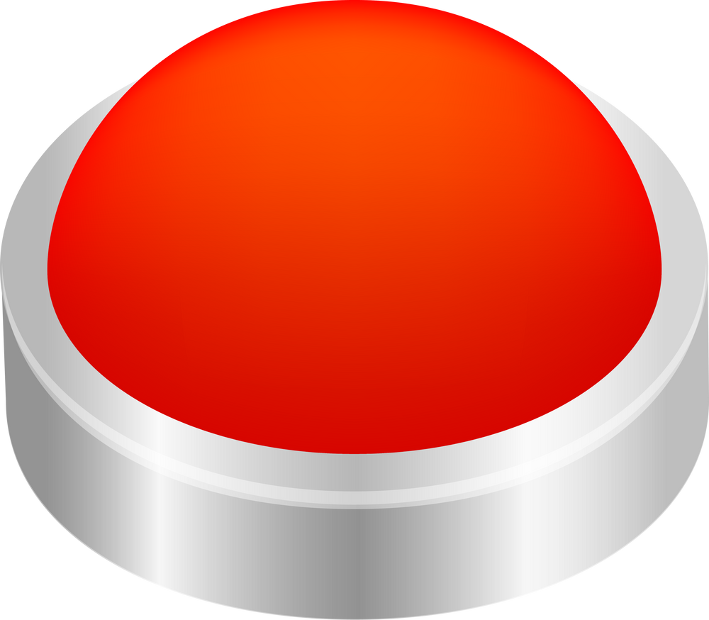 button 3d, red button, button icon symbol