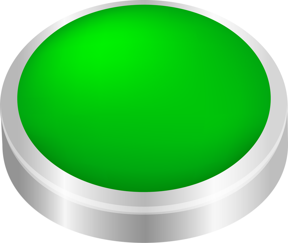 button 3d, green button, button icon symbol